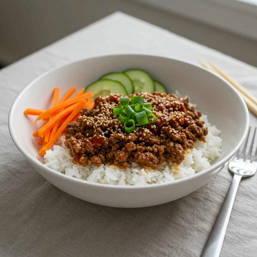 The Ultimate Korean Ground Beef Bowl: Savory Sweet Comfort in Every Bite - secondary view